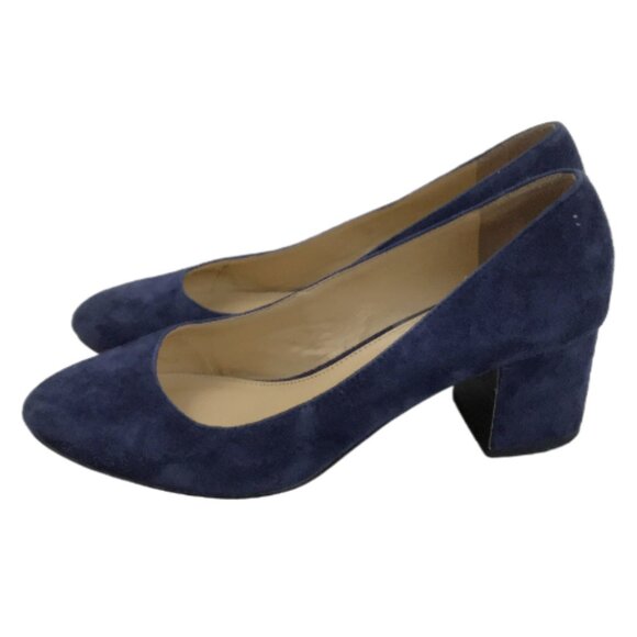 Talbots Blue Leather Heels 6.5 - Picture 1 of 10